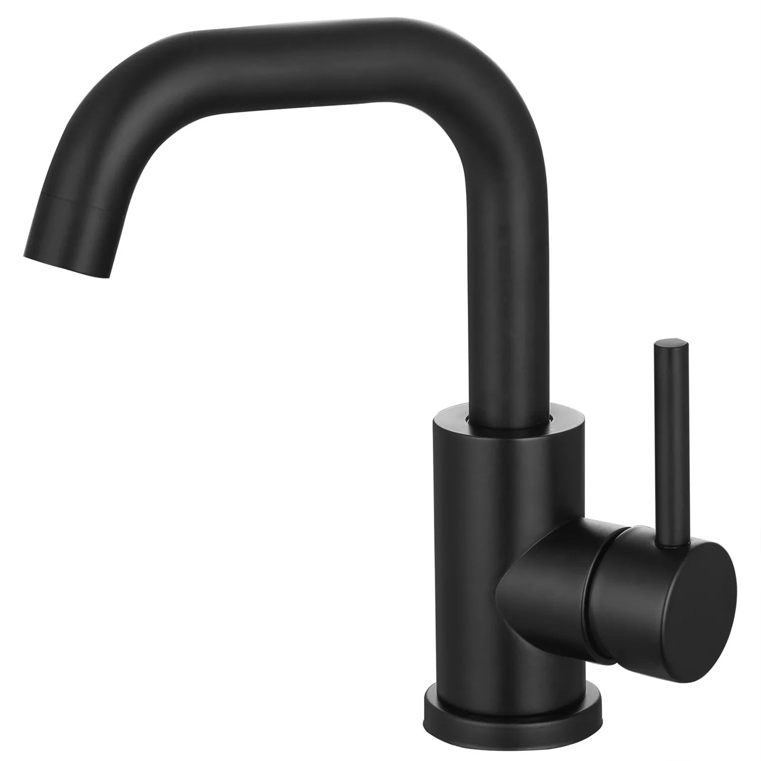 LOMAZOO Waschtischarmatur Pollux mit Mischbatterie, Edelstahl, Schwarz