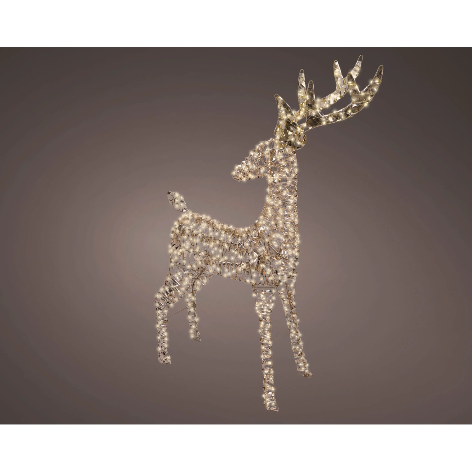 Lumineo Rentierfigur LED 130 cm Goldfarben