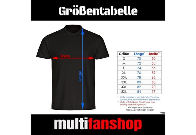 multifanshop Herren T-Shirt - Bayern - Herzschlag - Druck rot - Männer