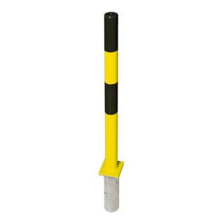 MORAVIA Sperrpfosten PARAT B 76 x 1330 mm feuerverzinkt gelb-schwarz zum Einbetonieren