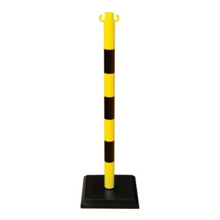 MORAVIA Ketten-Warnständer GUARDA-Plus Set 4 Ständer betongefüllt 12,5 m Kette gelb-schwarz