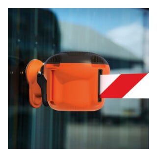 SKIPPER Gurtkassette mit Gurtband 9 m rot-weiß 126 x 145 mm 50 mm breit