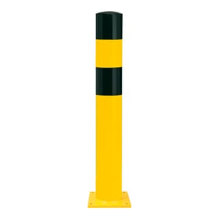 BLACK BULL Rammschutz-Poller L Stahl 4,5mm 159 x 1200mm gelb-schwarz zum Aufdübeln
