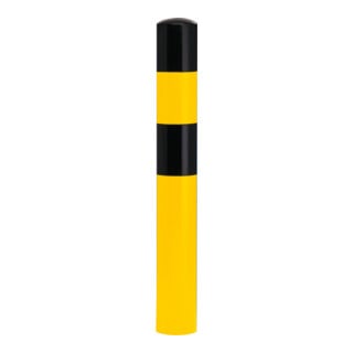 BLACK BULL Rammschutz-Poller L Stahl 4,5mm 159 x 1200 (+400)mm gelb-schwarz zum Einbetonieren
