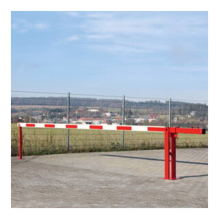MORAVIA Systemschranke COMPACT Gegengewicht Pendelstütze rot-weiß 5500mm