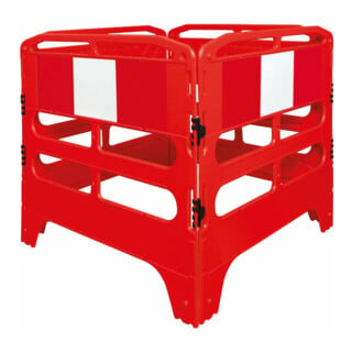 MORION Schachtschutzgitter 1.000 x 1.000 x 1.000mm rot-weiß reflektierend Typ 1