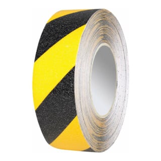 MORAVIA Bodenmarkierung PROline-tape Vinyl 50mm x 25m gelb/schwarz selbstklebend staplergeeignet