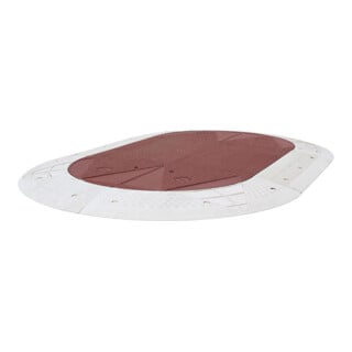 GAMMA Berliner Kissen oval Komplett-SET rot mit weißem Rand 6 Elemente