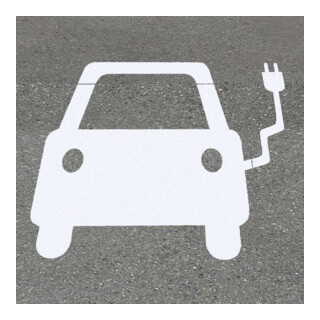 PROline-thermo Markierungsfolie Symbol Elektro-Auto mit Stecker 1000 x 700 mm weiß