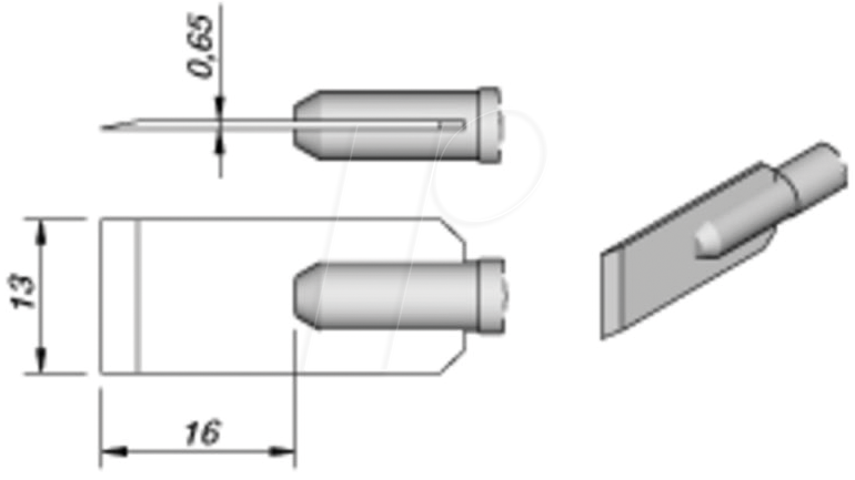 JBC C245121 - Lötspitze C245 Sondertypen, C245121/13,0 mm, Klinge