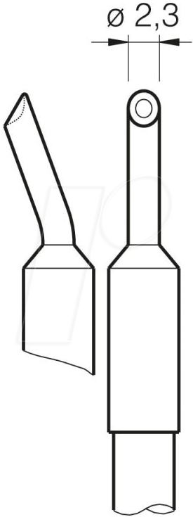 JBC C245312 - Lötspitze C245 Sondertypen, C245312/Ø 3,2 mm, für Kunststoff