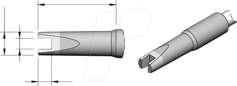 JBC C245758 - Lötspitze C245 Sondertypen, C245758/2,0 mm, SMD Auslötpinzette