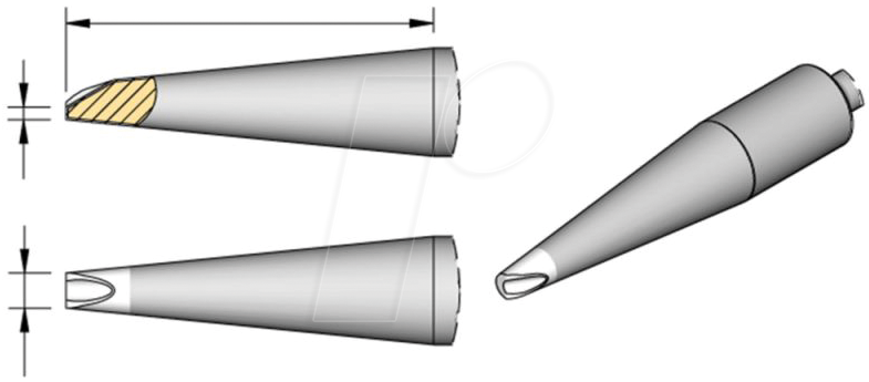 JBC C470020 - Lötspitze C470, Sondertypen, C470020/Ø 3,4 mm, Lotdepot