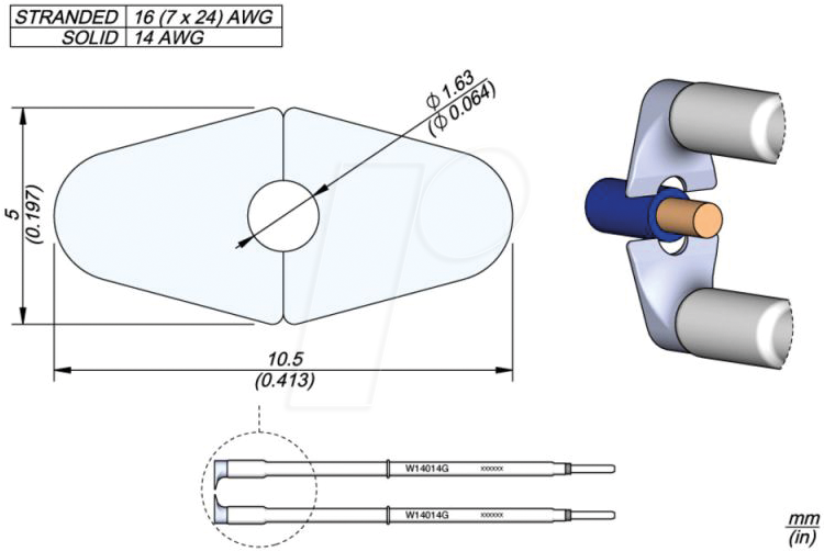 JBC W14014G - Abisolierkartusche, AWG 14