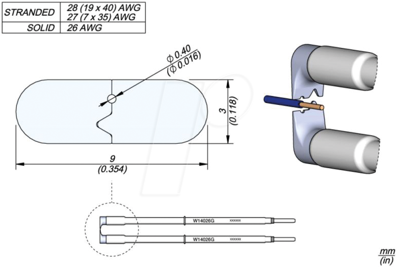 JBC W14026G - Abisolierkartusche, AWG 26
