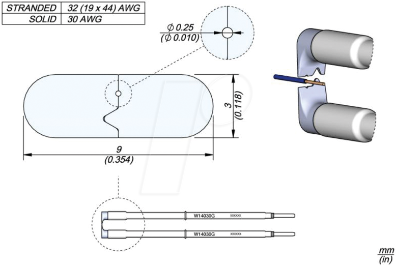JBC W14030G - Abisolierkartusche, AWG 30