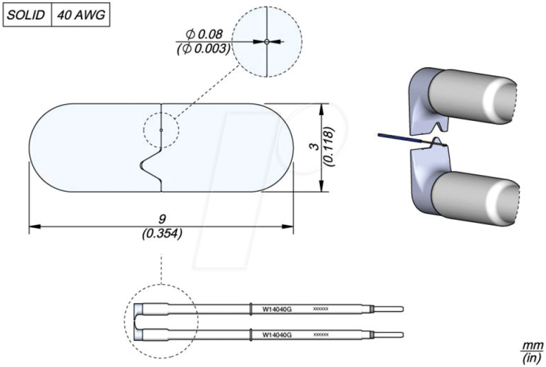 JBC W14040G - Abisolierkartusche, AWG 40