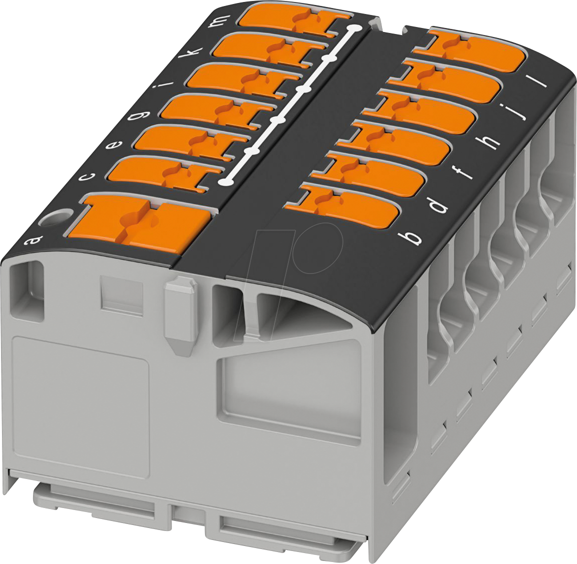 PHOE 1019612 - Verteilerblock PTVFIX, 6/12x2,5, schwarz