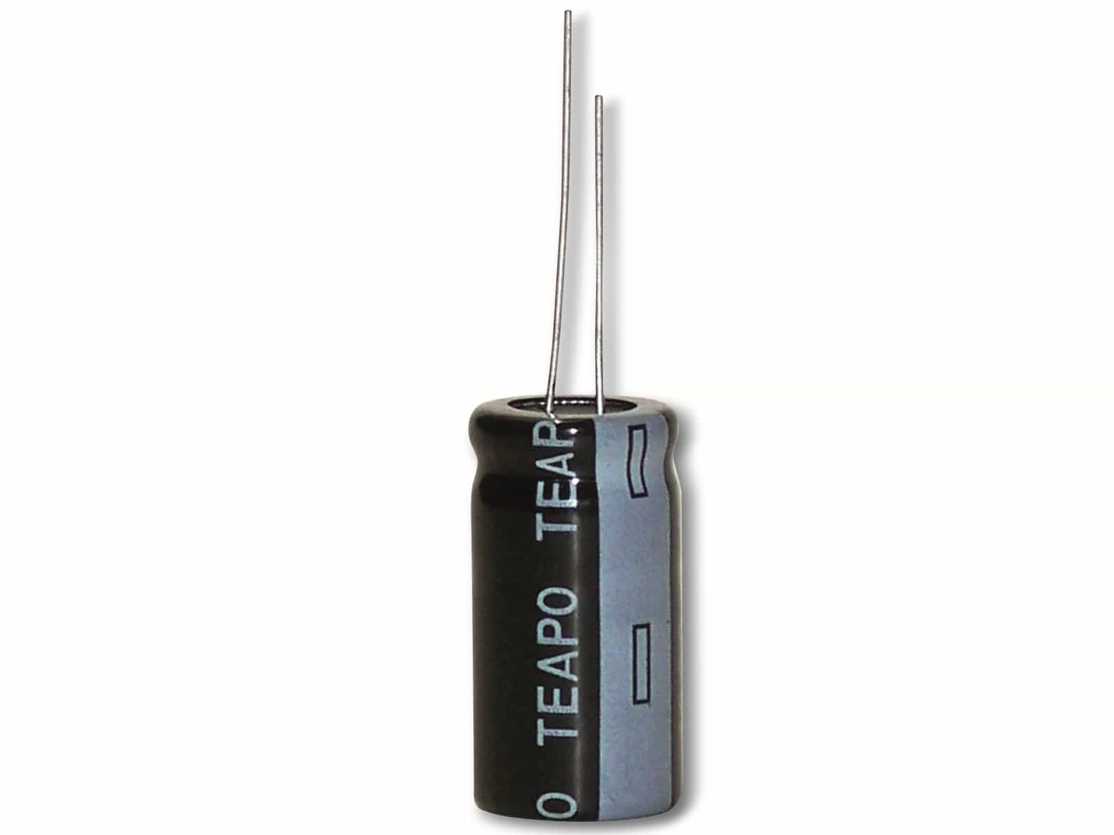 TEAPO Alu-Elko, KSY106M063S1A5E11K, 10uF, 63V, RM 2,5, radial, 105°C, 6.3x11mm