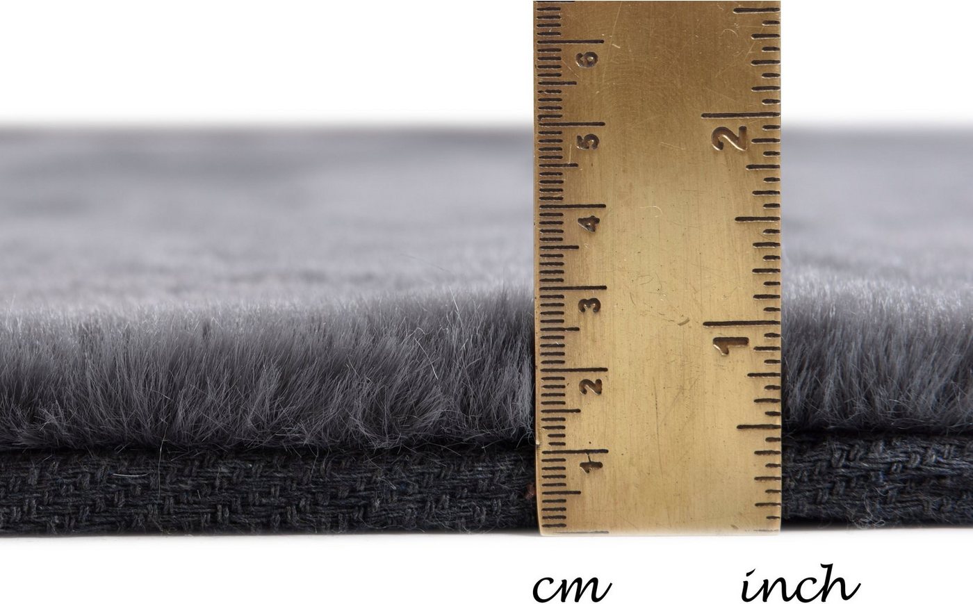 Gino Falcone Fellteppich Kuschelteppich Chiara, rund, Höhe: 30 mm, Kunstfell, Kaninchenfell-Haptik, besonders weich, auch in rund
