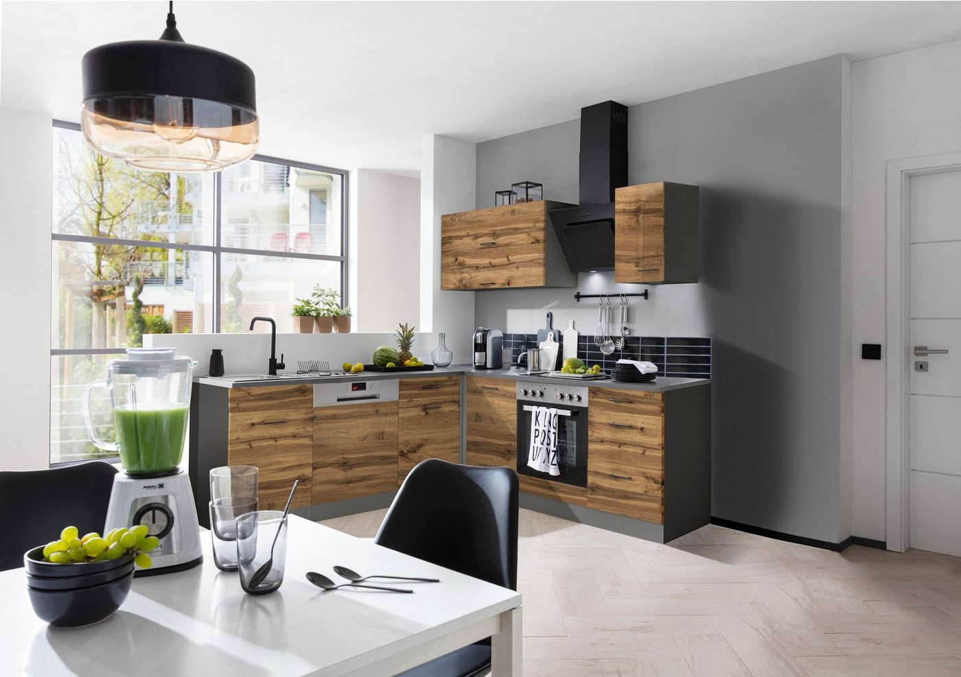 KOCHSTATION Winkelküche KS-Trier, mit E-Geräten, Stellbreite 220/220 cm Bild 5