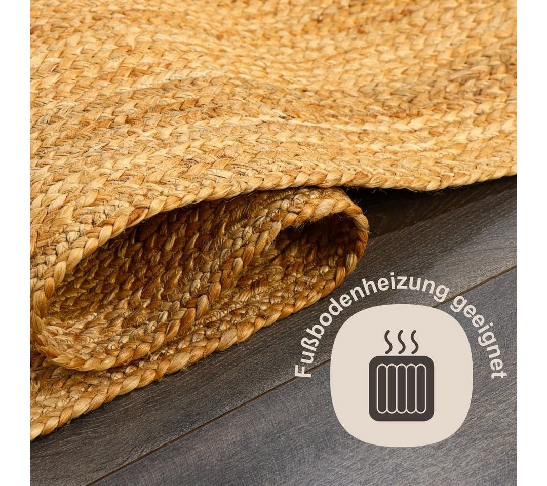 Myflair Möbel & Accessoires Teppich Lola, handgeflochten, rechteckig, Höhe: 10 mm, Juteteppich, Wendeteppich, 100% Naturfaser, auch in rund & als Läufer Bild 3