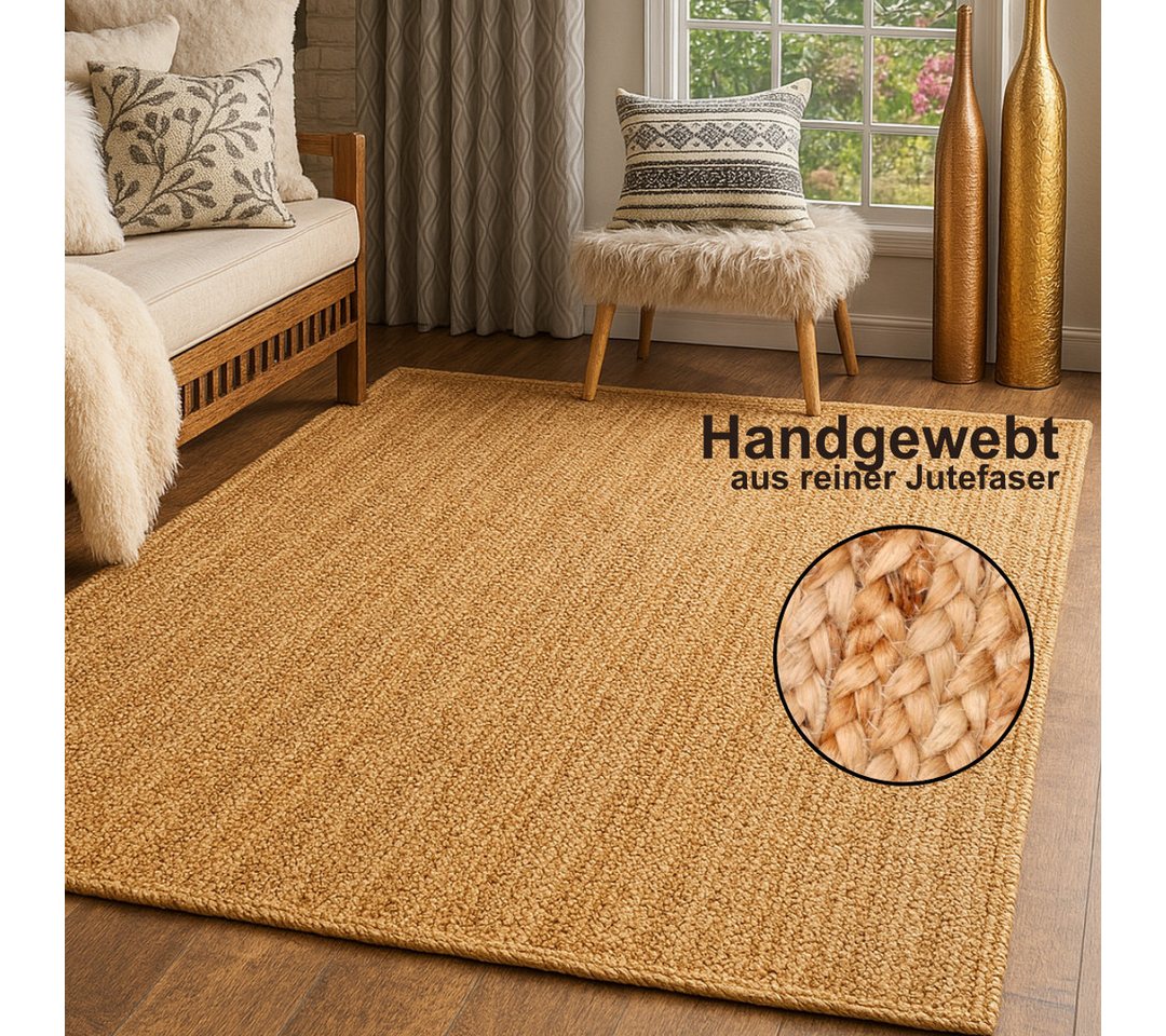 Myflair Möbel & Accessoires Teppich Lola, handgeflochten, rechteckig, Höhe: 10 mm, Juteteppich, Wendeteppich, 100% Naturfaser, auch in rund & als Läufer Bild 4