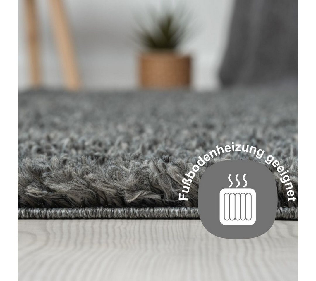 Myflair Möbel & Accessoires Hochflor-Teppich My Shaggy, rechteckig, Höhe: 37 mm, Uni-Farben, leicht glänzend, extra weich, auch in rund & als Läufer Bild 2