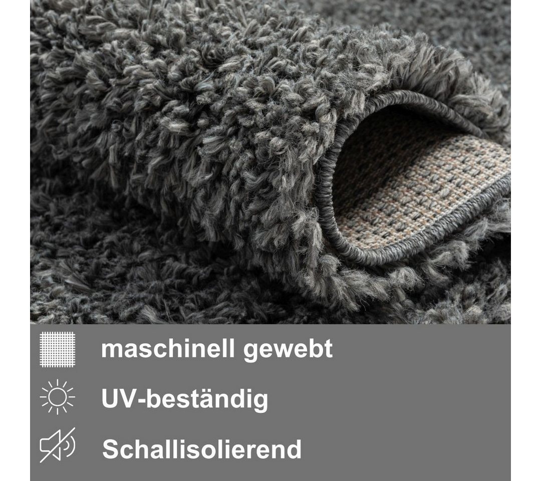 Myflair Möbel & Accessoires Hochflor-Teppich My Shaggy, rechteckig, Höhe: 37 mm, Uni-Farben, leicht glänzend, extra weich, auch in rund & als Läufer Bild 3