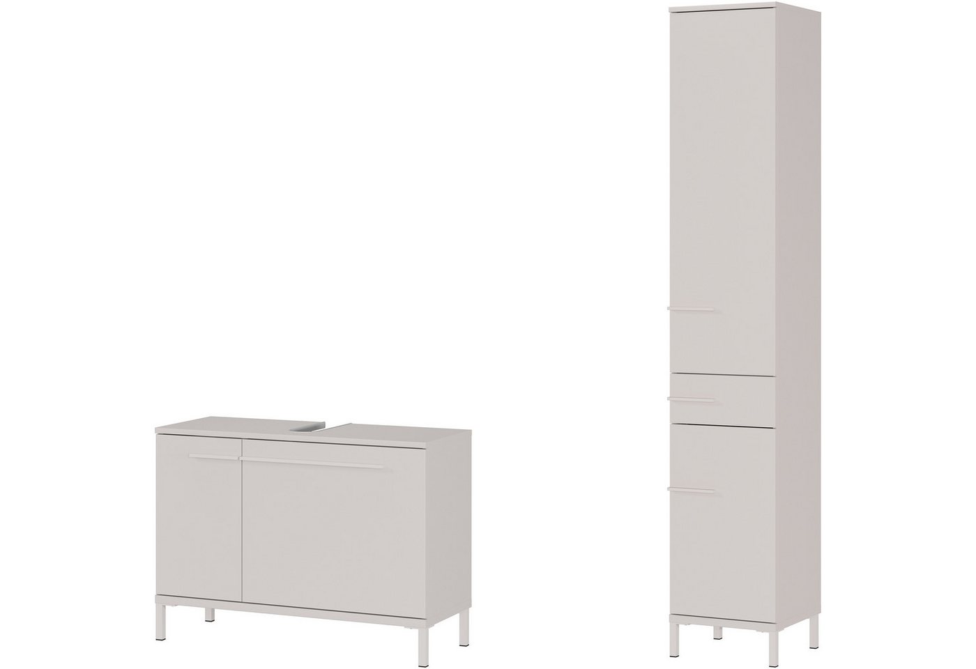 GERMANIA Badmöbel-Set Laurino, (2-St), mehrteiliges Set mit Waschbeckenunterschrank und Hochschrank Bild 2