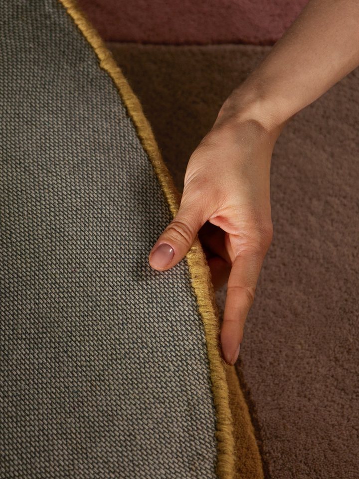 Ted Baker Wollteppich Cecil, rund, Höhe: 17 mm, Wolle, Naturteppich, Handgemacht, Wohnzimmer, Schlafzimmer, bunt Bild 2