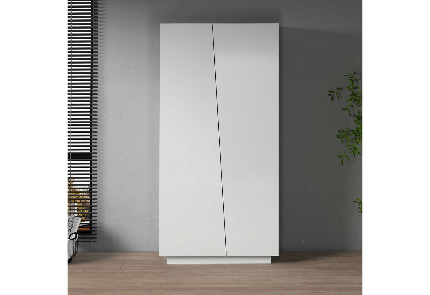 Home affaire Aktenschrank Vega, Mehrzweckschrank, Büroschrank, mit 2 Türen & verstellbaren Einlegeböden, Höhe 166 cm, Made in Italy
