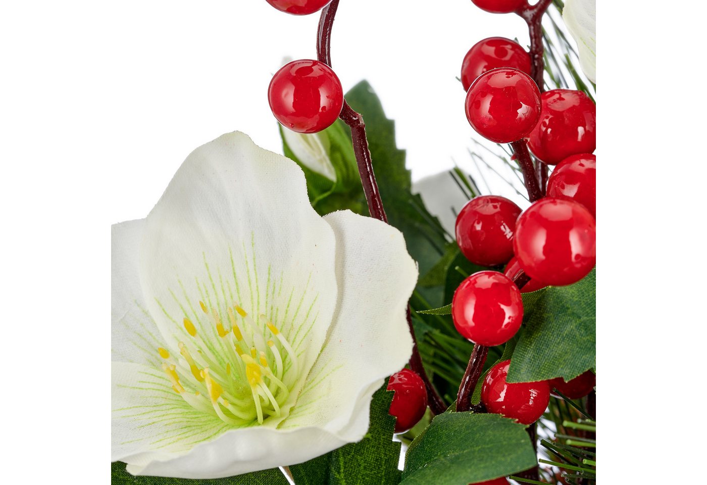 Winterliche Kunstpflanze Strauß mit Christrosen, OTTO home, Höhe 45 cm, mit naturgetreuen Blüten Bild 2