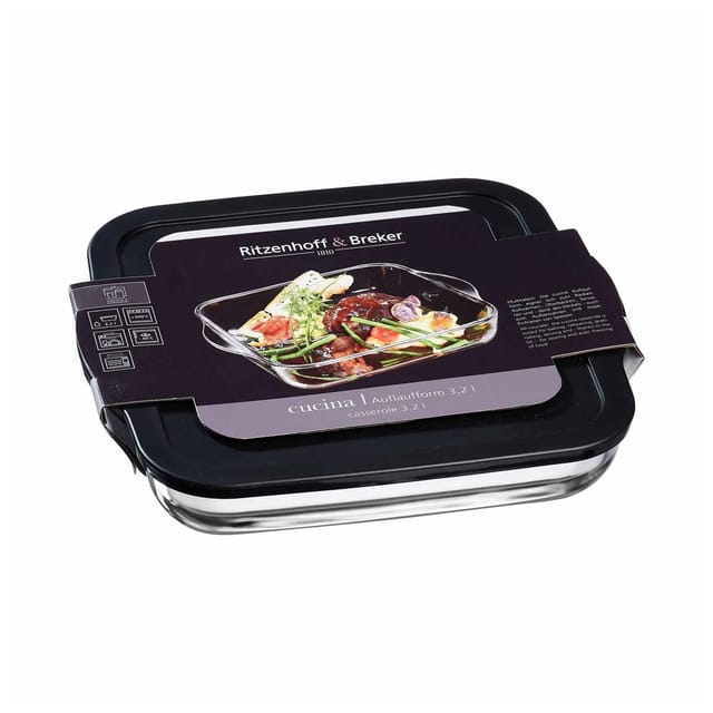 Ritzenhoff & Breker Auflaufform mit Frischhaltedeckel Cucina 3,2 Liter