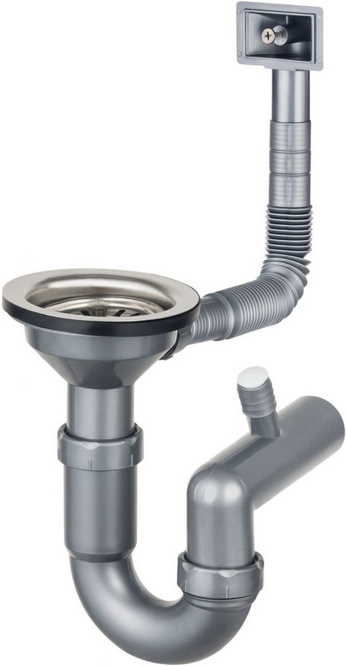Faizee Möbel Edelstahlspüle Design Edelstahleinbauspüle 57 cm inkl. Zubehör-set, rund, 60/50.5 cm Bild 2