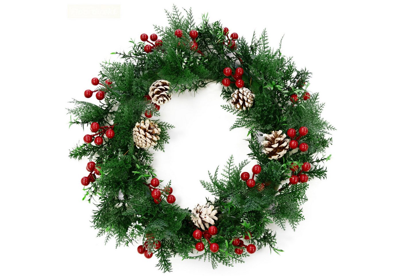 Karat Dekokranz Weihnachtskranz Pinecone, Wetterbeständig und wiederverwendbar, Dekorativer Kranz für Tür und Wand Bild 5