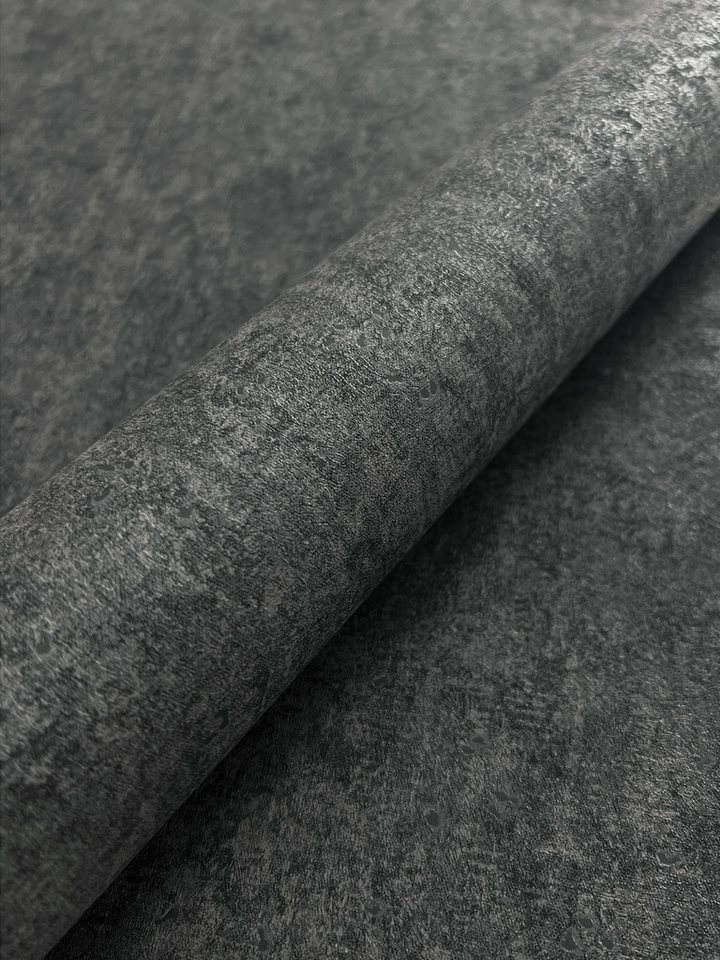 Newroom Vliestapete Rokai Anthrazit Tapete Universal Unifarbe,Beton-Optik,Zement, Anthrazit Tapete Modern Unifarbe - Betonwand Betonoptik Graphit Dunkelgrau Industrial Uni Beton-Optik Zement für Wohnzimmer Schlafzimmer Küche, Betonwand Bild 3