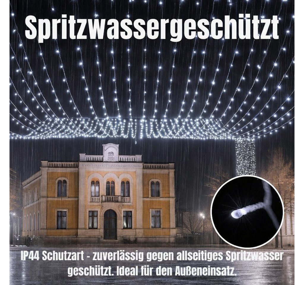 Ollny LED-Lichterkette, 600-flammig, 60m LED vielseitige Beleuchtung, 8 Modi, 4 Helligkeitsstufen. Bild 3