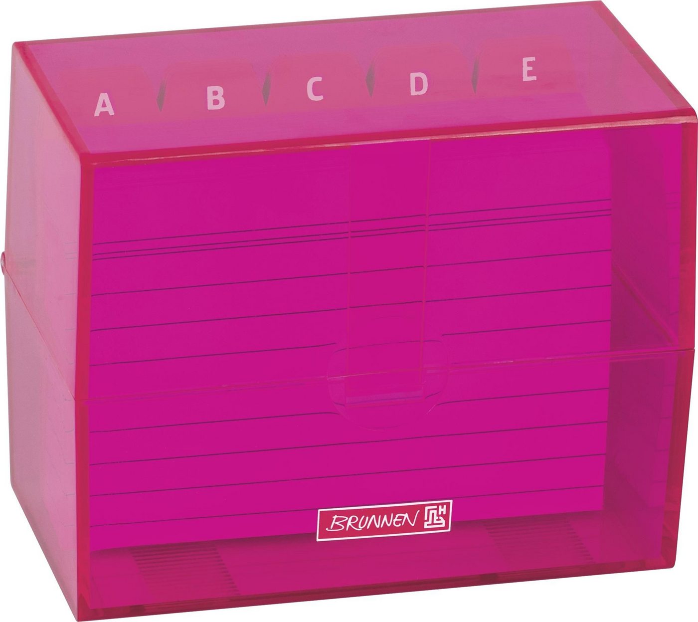 BRUNNEN Karteikasten BRUNNEN KarteiboxA7 gefüllt pink