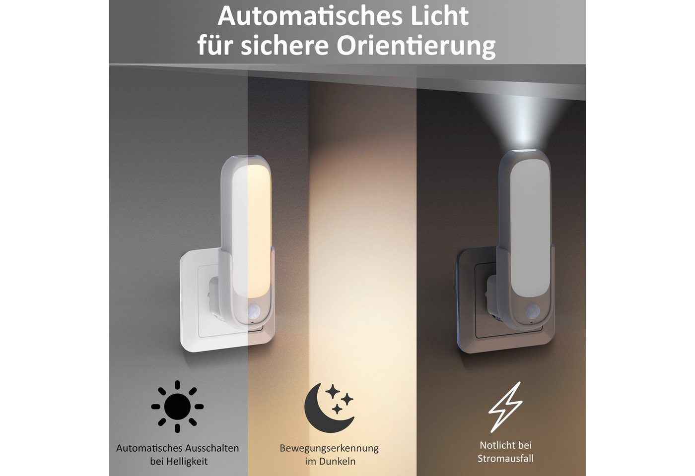 Northpoint LED Nachtlicht LED Orientierungsleuchte Induktionsladung & Notlicht