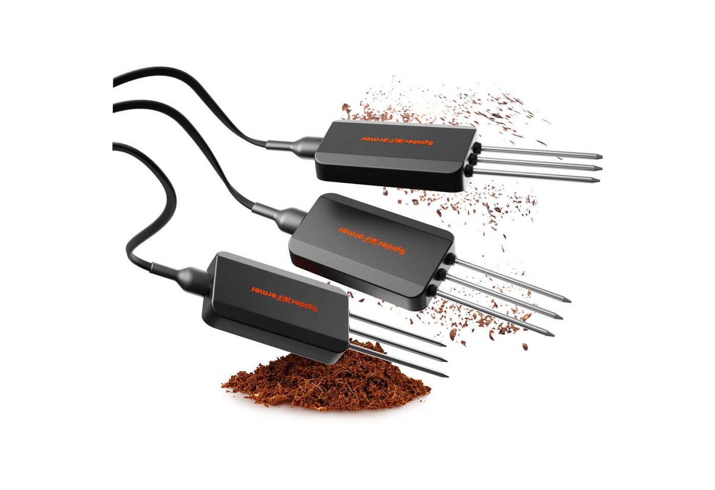 Spider Farmer Bodenfeuchtesensor Spider Farmer GGS 3-in-1 Bodensensor Pro, 3er Set für Feuchtigkeit, EC und Temperatur Bild 5