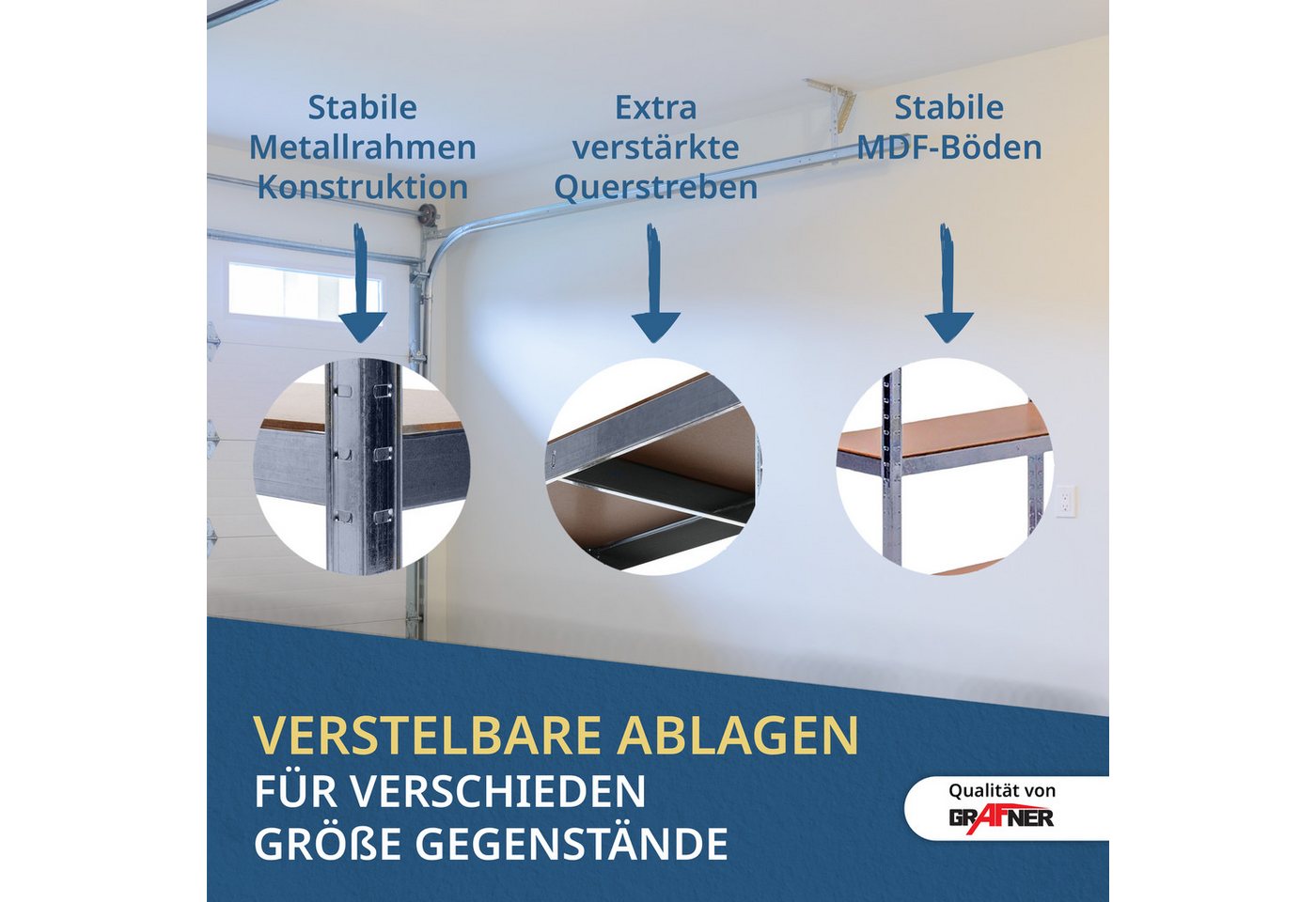 Grafner Schwerlastregal Schwerlastregal Lagerregal 2er Set Regal 10 Böden Bild 2
