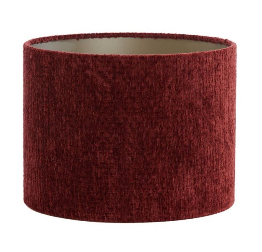 Dirk Davids Leuchten GmbH Lampenschirm Lampenschirm Zylinder in Velours Rubin Rot 25-25-18cm, Zeitloses Design Bild 2