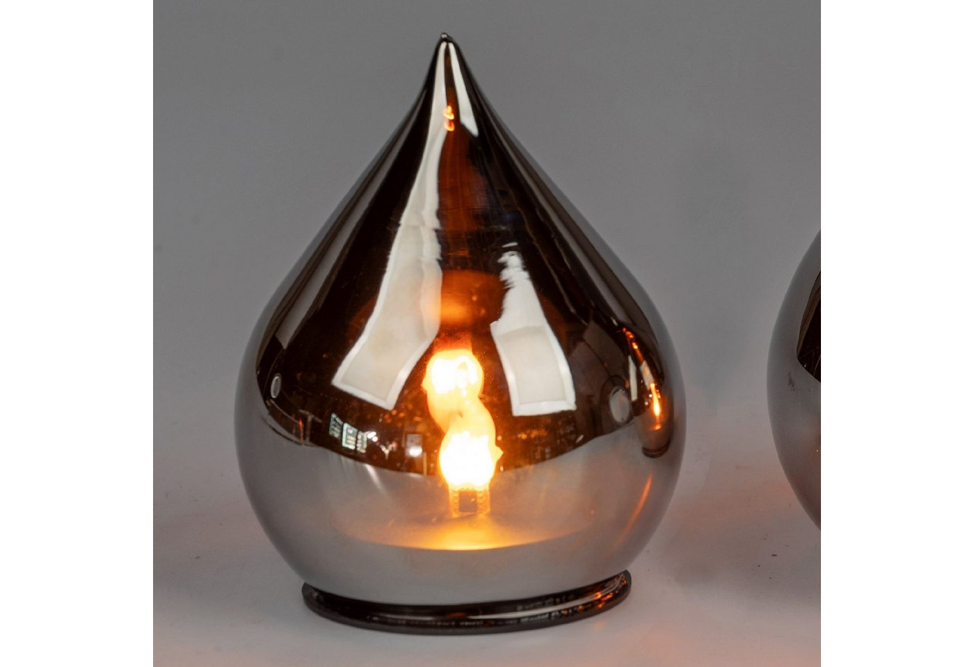 formano LED Dekoobjekt Flamme, LED, Mit Timerfunktion, Grau, Flammen, H: 12cm Bild 5