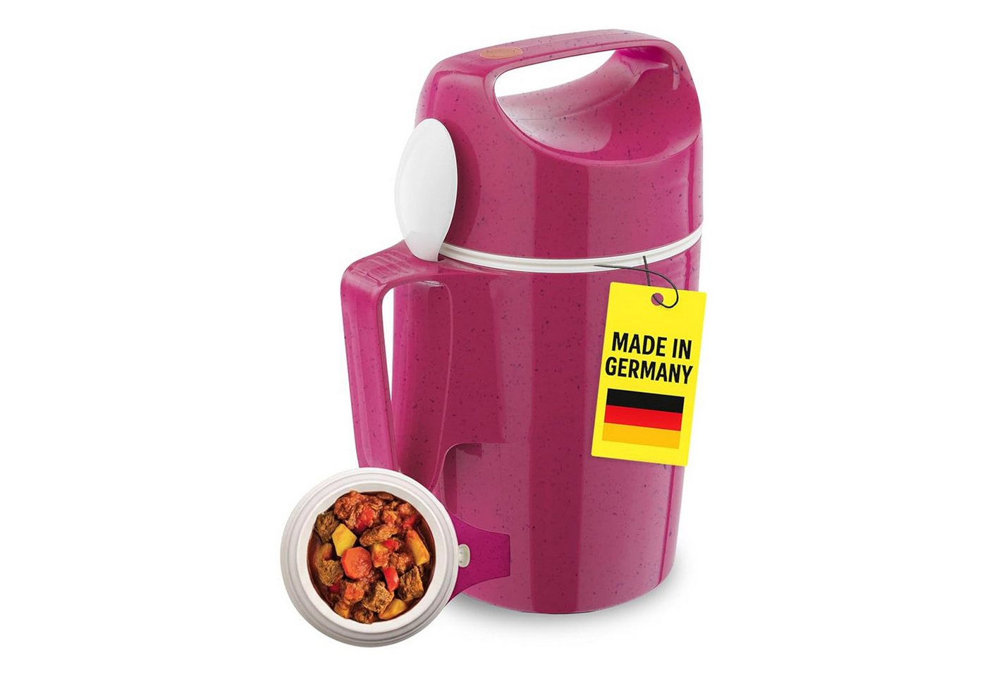 ROTPUNKT Isolierkanne DIRK 850, Thermobehälter Glaseinsatz, 0.85 l, isolierend, BPA-frei, phthalatfrei, inklusive Löffel Bild 5