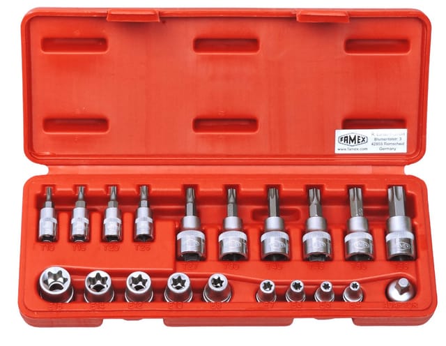 FAMEX 10520 Steckschlüssel für Torx und Biteinsätze