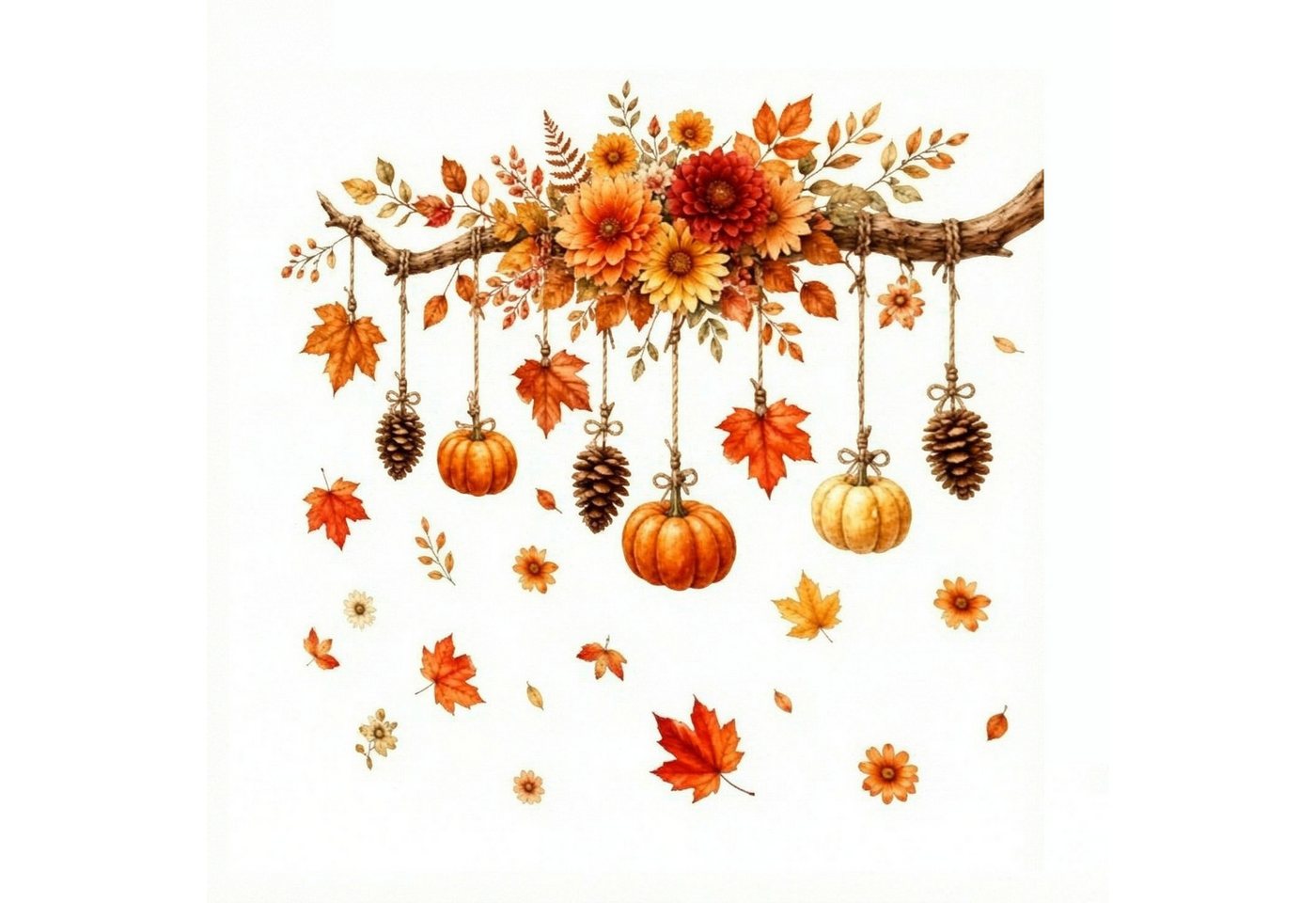Bomiclss Fensterbild Fensterbild wiederverwendbare Fensterbilder Halloween Herbstlicher Bild 5