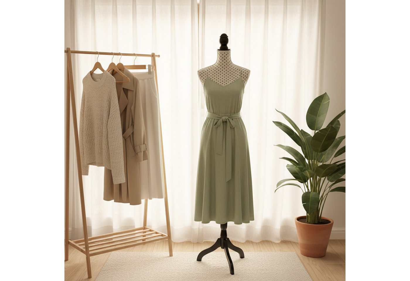 relaxdays Schneiderpuppe Weibliche Schneiderpuppe 36/38 Punkte, Beige