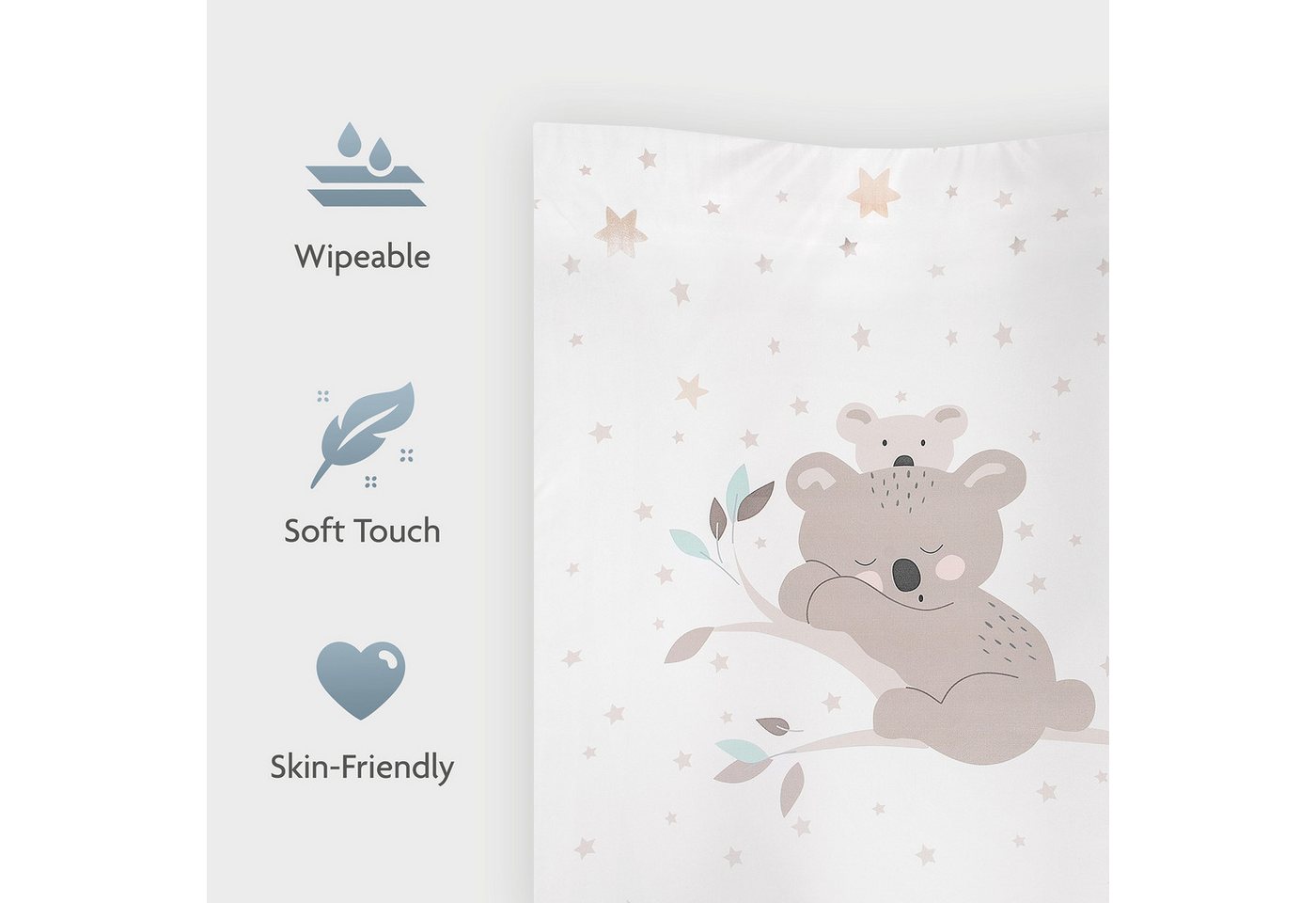 Julius Zöllner Wickelauflage Wave, mit Wellenform