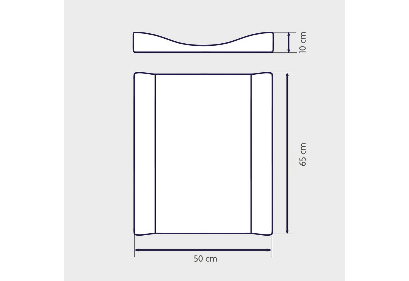 Julius Zöllner Wickelauflage Wave, mit Wellenform Bild 2
